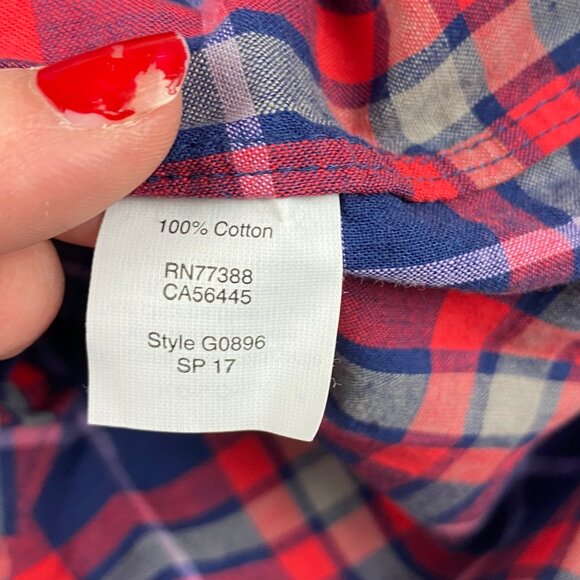 NWT J Crew Factory Plaid Boy Fit Shirt Womens' Size Small - Picture 12 of 13